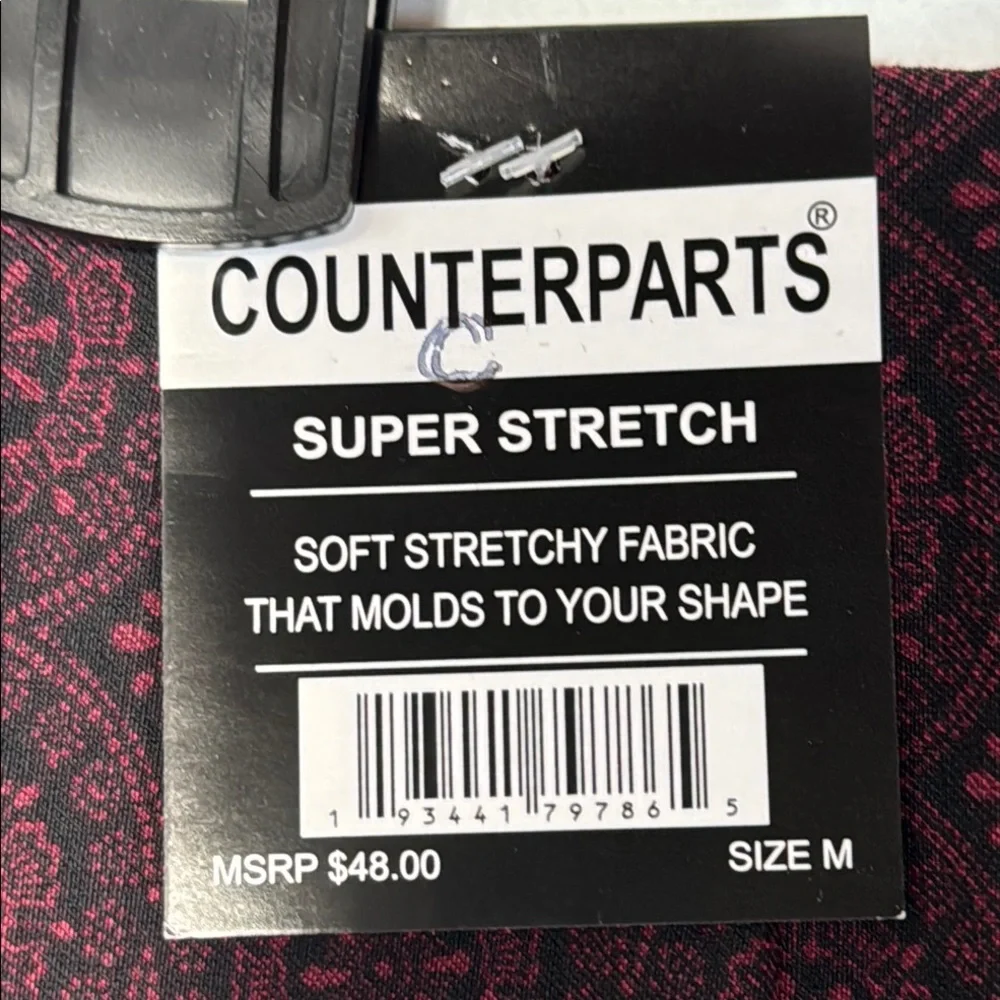Counterparts‎ Pants Purple & Black Skinny Pull On in Size M NWT